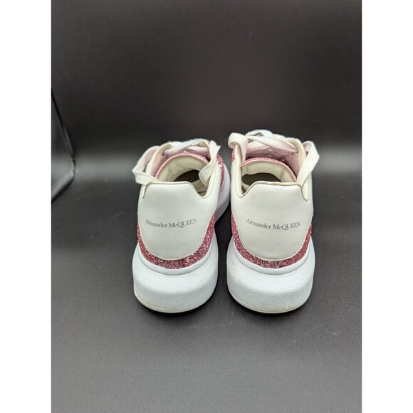 Alexander McQueen Womens Sz 8.5 EU 38.5 Pink Glitter Oversize Sneakers - Picture 7 of 14